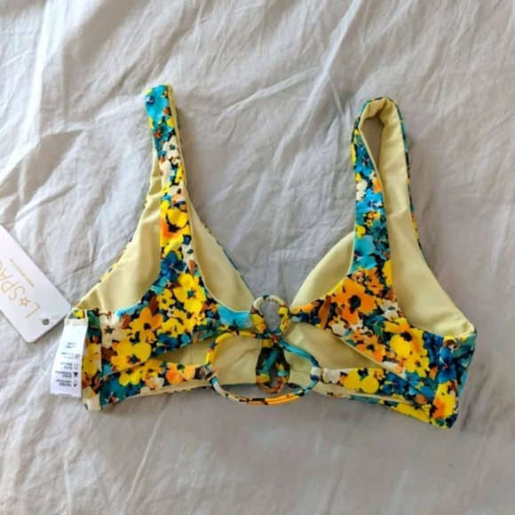 L*Space Playa Top Cabana Bottom Bikini Floral - Picture 3 of 5